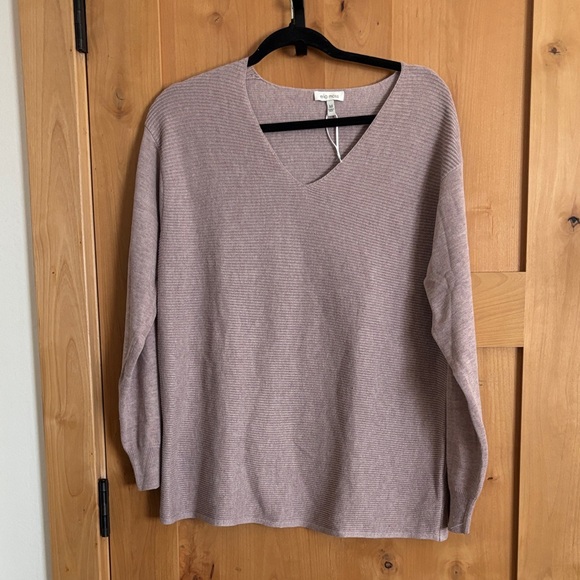Ella Moss Sweaters - Ella Moss Dusty Pink V-Neck Sweater